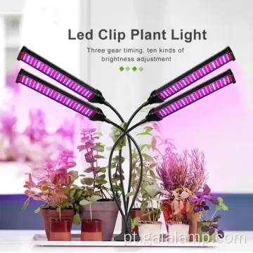 Luz LED de clipe ajustável versátil para cultivo interno
